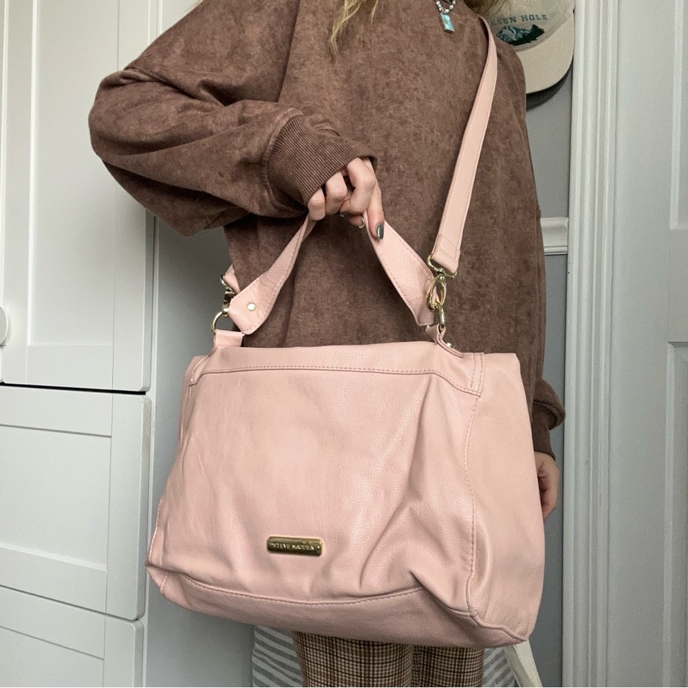 Steve Madden Pink Crossbody Purse w/ Gold Hardware